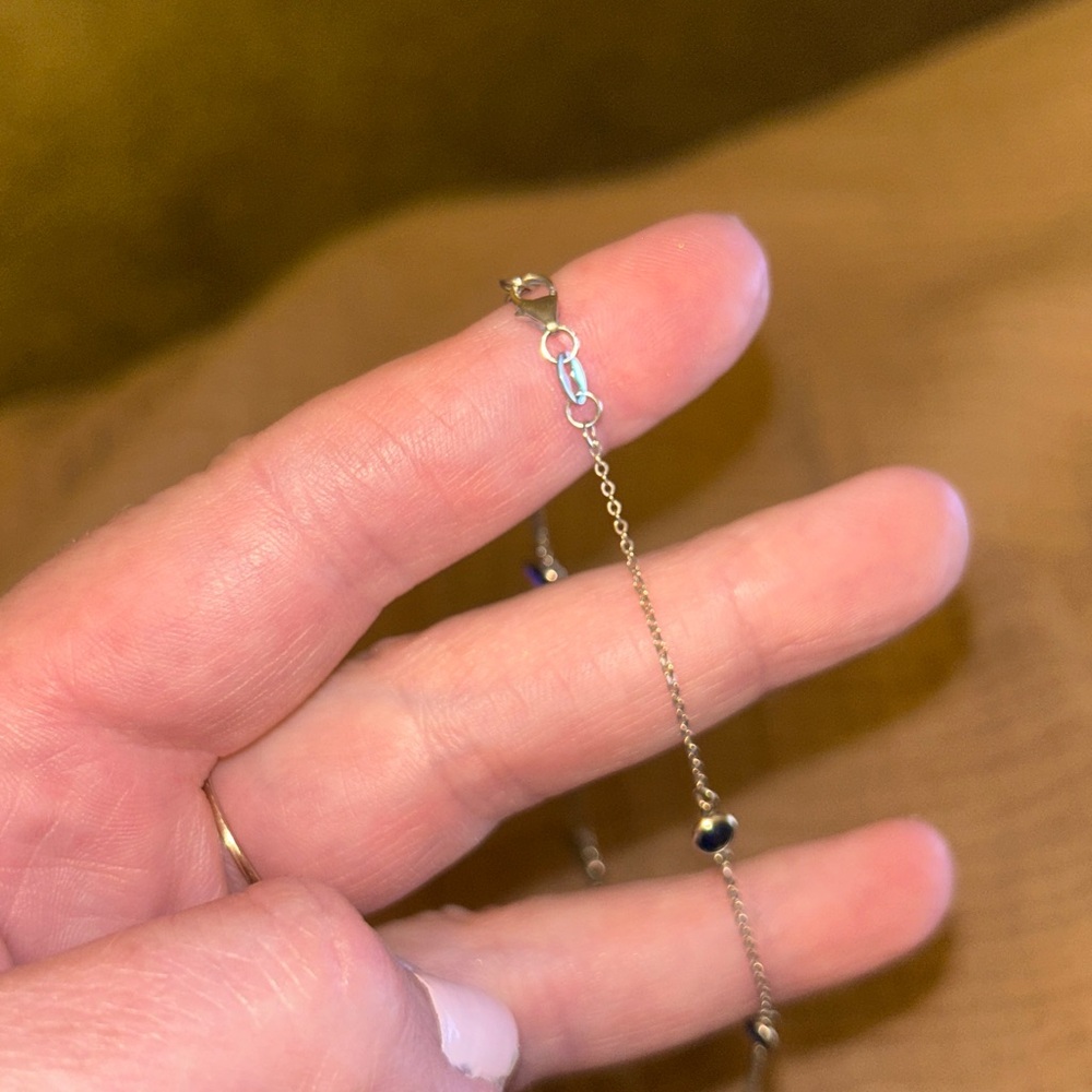 Haverhill 18k White Gold Necklace with Sapphires 🤍 - Picture 4 of 13